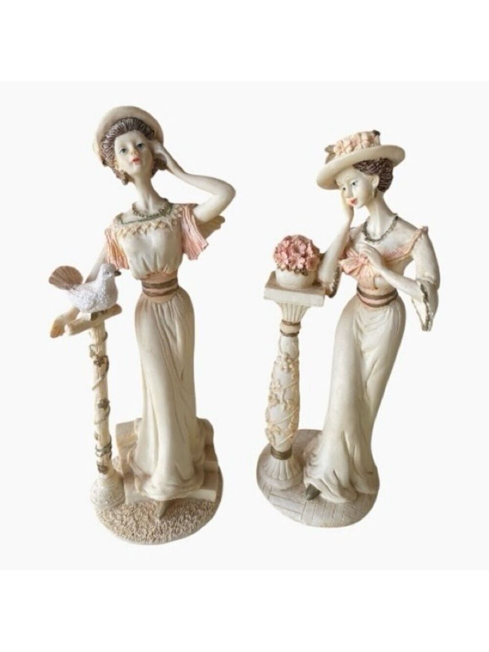Vintage Set of Two Artmark Marlo Collection Lady Victorian Figurines.